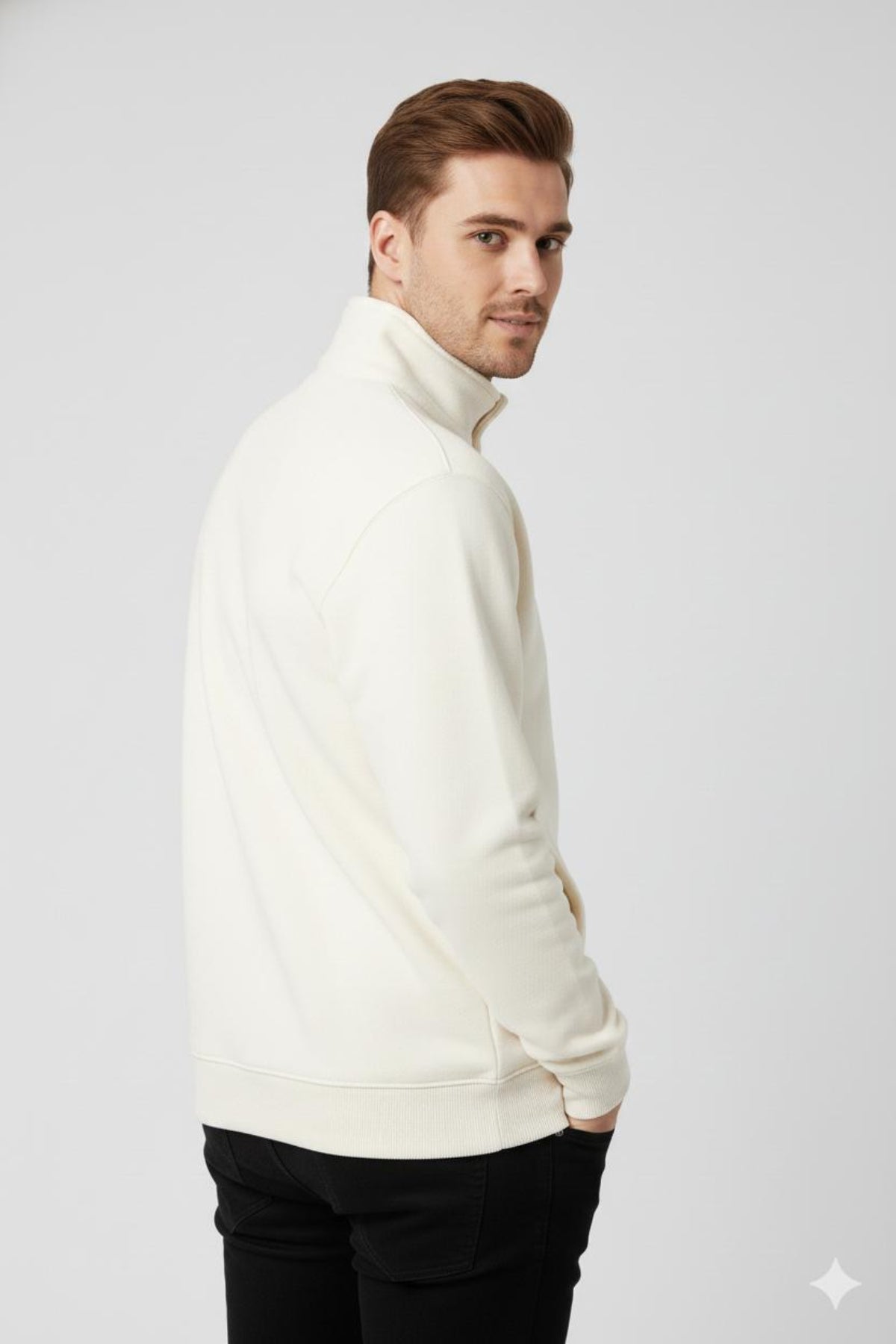 Cream Turtleneck Sweater