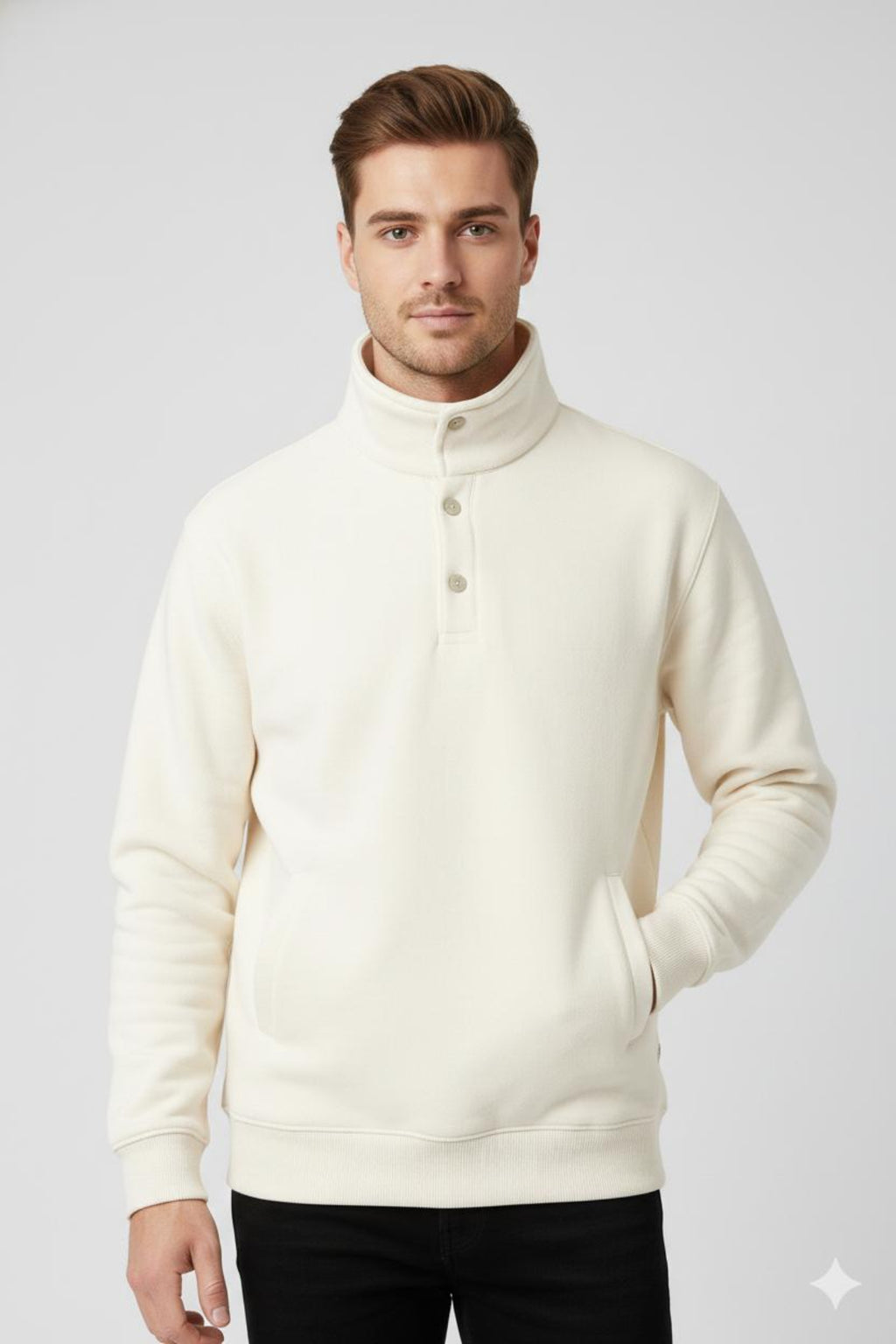 Cream Turtleneck Sweater